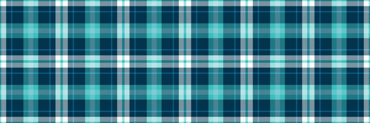 Check plaid seamless pattern of fabric texture. Vector textile design.