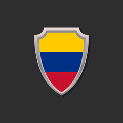 Illustration of Colombia flag Template