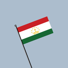 Illustration of Tajikistan flag Template