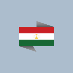 Illustration of Tajikistan flag Template