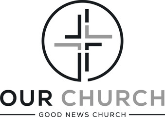 Church logo sign modern vector graphic abstract 