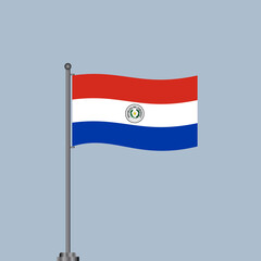 Illustration of Paraguay flag Template