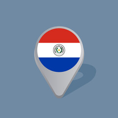 Illustration of Paraguay flag Template