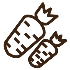 carrot healthy food vegetable ingredient red icon