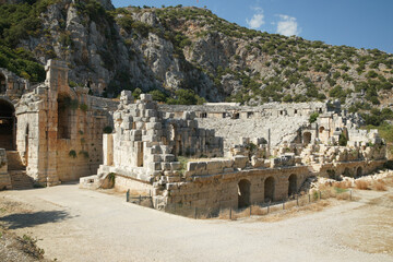 Fototapeta premium Theatre of Myra Ancient City in Demre, Antalya, Turkiye