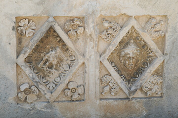 Stone Faces in Myra Ancient City in Demre, Antalya, Turkiye