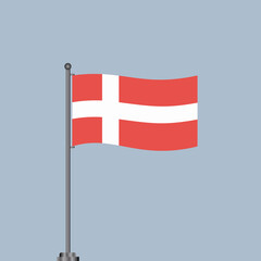 Illustration of Denmark flag Template