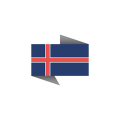 Obraz premium Illustration of Iceland flag Template