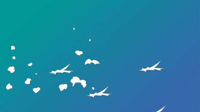 Smoke cloud burst effect background and 2d animation
