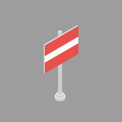 Illustration of Latvia flag Template