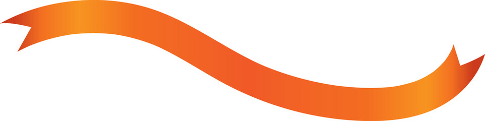 Orange Ribbon Label Tag Illustration