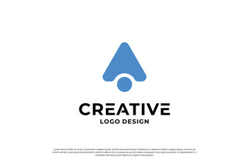 Letter A logo design template. Initial letters A. Symbol A. Creative letter A logo vector.