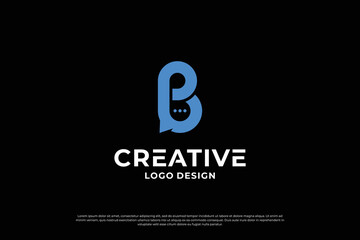 Letter BP logo design template. Initial letters BP. Symbol BP. Creative letter BP logo vector.