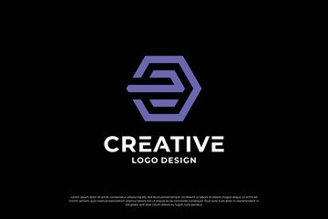Letter E logo design vector. Initial letter E logo inspiration, Creative E symbol logo business.