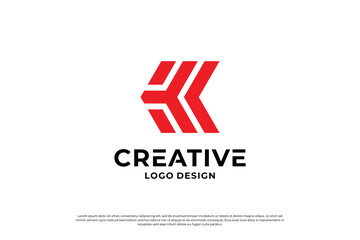 Letter K logo design. Creative Initial letter K logo. Letter K symbol, Letter K business.