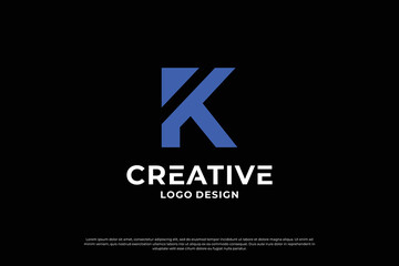 Obraz premium Letter K logo design. Creative Initial letter K logo. Letter K symbol, Letter K business.