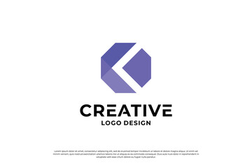 Fototapeta premium Letter K logo design. Creative Initial letter K logo. Letter K symbol, Letter K business.