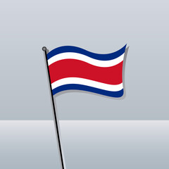 Illustration of Costa Rica flag Template