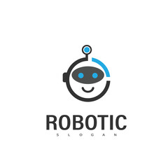 Fototapeta premium robot logo design robotic symbol