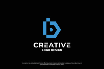 Fototapeta premium Letter B logo design template. Creative initial letters B logo symbol.