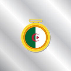 Illustration of Algeria flag Template