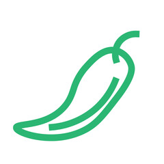 chilly food green healthy vegetable icon
