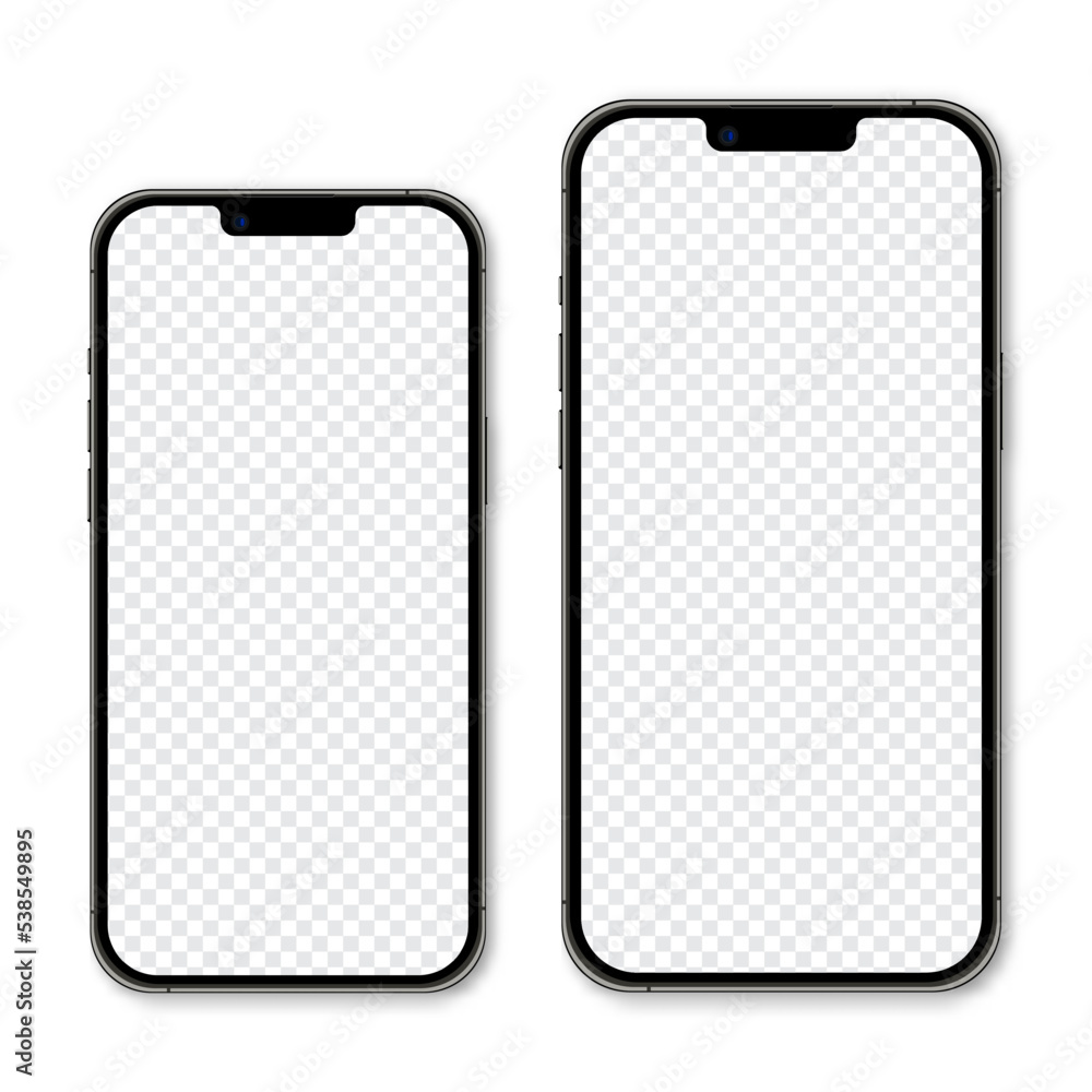 Poster realistic model smartphone. smartphone mockup. device front view. 3d mobile phone with shadow. vecto