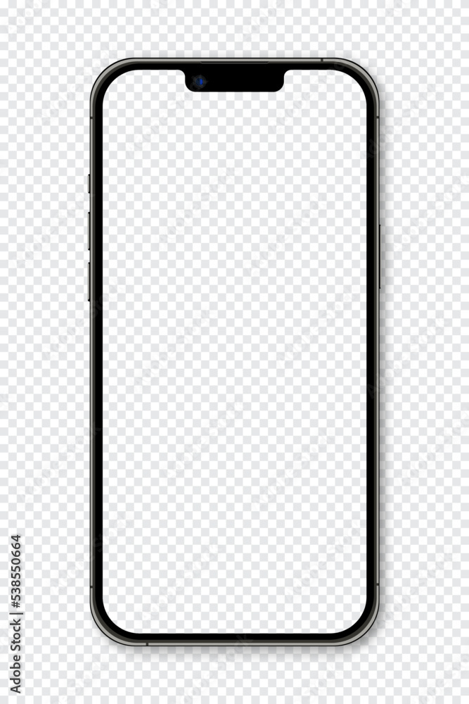 Aufkleber realistic model smartphone. smartphone mockup. device front view. 3d mobile phone with shadow. vecto
