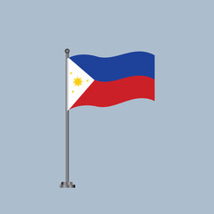 Illustration of Philippines flag Template