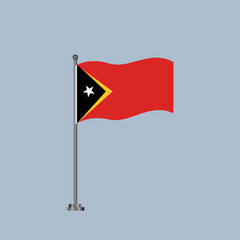 Illustration of Timor Leste flag Template