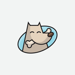 dog bites bone logo