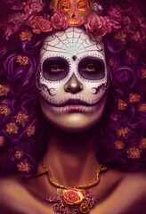 Mystische schöne fiktive Frau mit schönem Make-up. Gothic Mystery Girl. © designprojects
