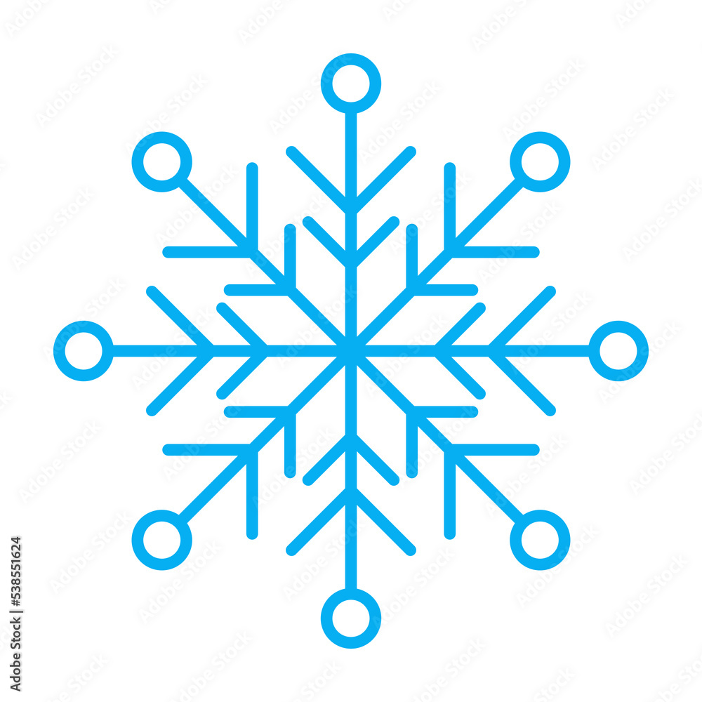 Poster snowflake. snowflake icon. simple snowflake icon in line style design. snow snowflake symbol. vector