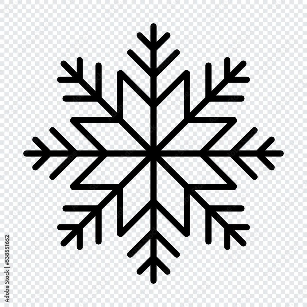 Poster snowflake. snowflake icon. simple snowflake icon in line style design. snow snowflake symbol. vector
