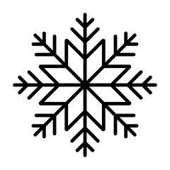 Snowflake. Snowflake icon. Simple snowflake icon in line style design. Snow snowflake symbol. Vector illustration