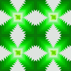 set of green squares seamless pattern