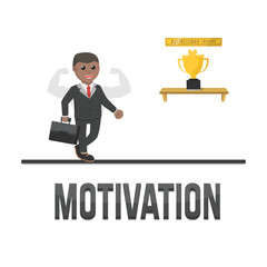 business african motivation design character with text