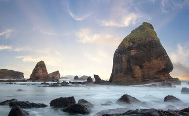 Tanjung Papuma is a white sand beach in Jember, East Java