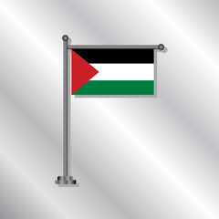 Illustration of Palestine flag Template