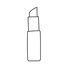 Hand drawn lipstick illustration.