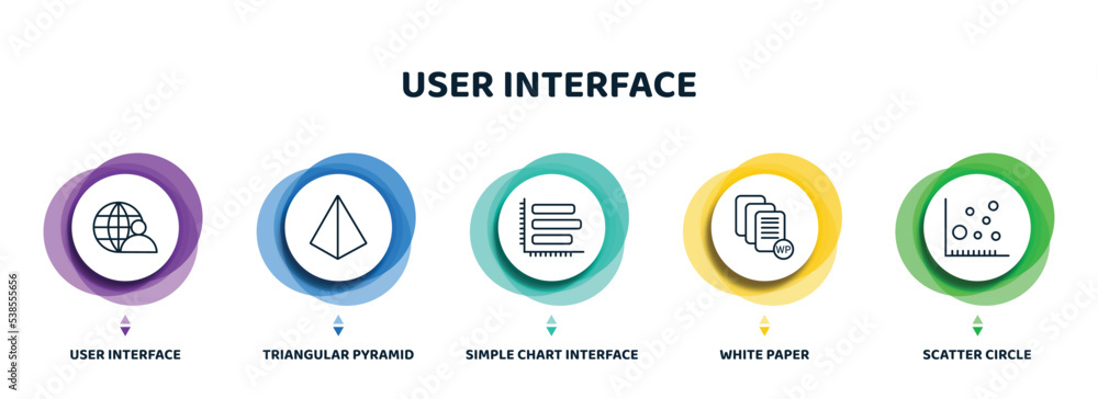 Poster editable thin line icons with infographic template. infographic for user interface concept. included