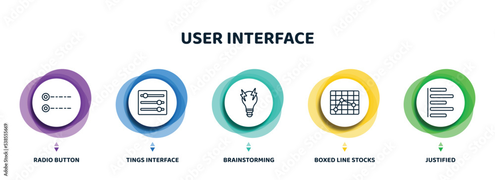 Poster editable thin line icons with infographic template. infographic for user interface concept. included