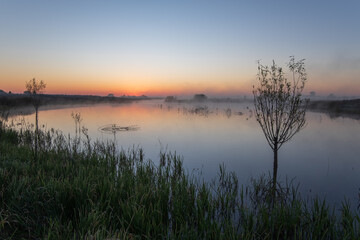 Fototapeta premium sunrise over the river
