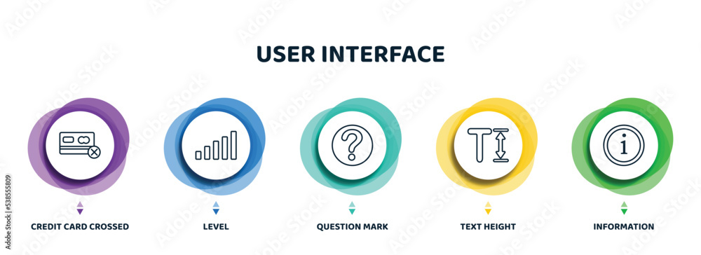 Poster editable thin line icons with infographic template. infographic for user interface concept. included