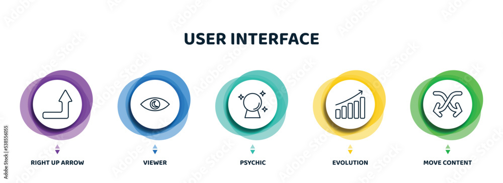 Poster editable thin line icons with infographic template. infographic for user interface concept. included