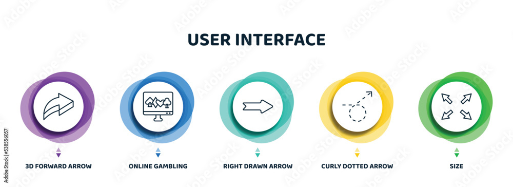 Poster editable thin line icons with infographic template. infographic for user interface concept. included