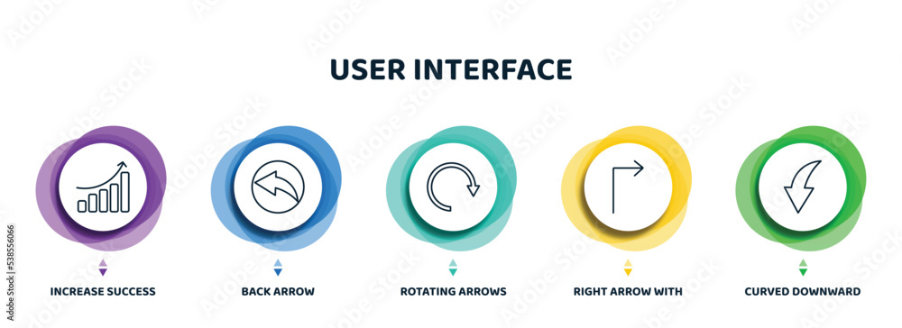 Poster editable thin line icons with infographic template. infographic for user interface concept. included