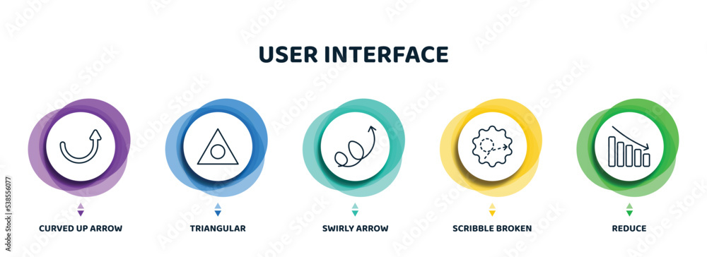 Poster editable thin line icons with infographic template. infographic for user interface concept. included