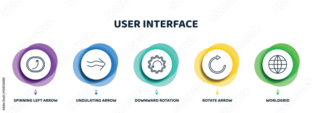 Poster editable thin line icons with infographic template. infographic for user interface concept. included