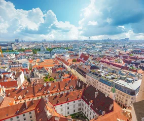 Foto op Plexiglas View from Saint Stephen Cathedral in Vienna © adisa